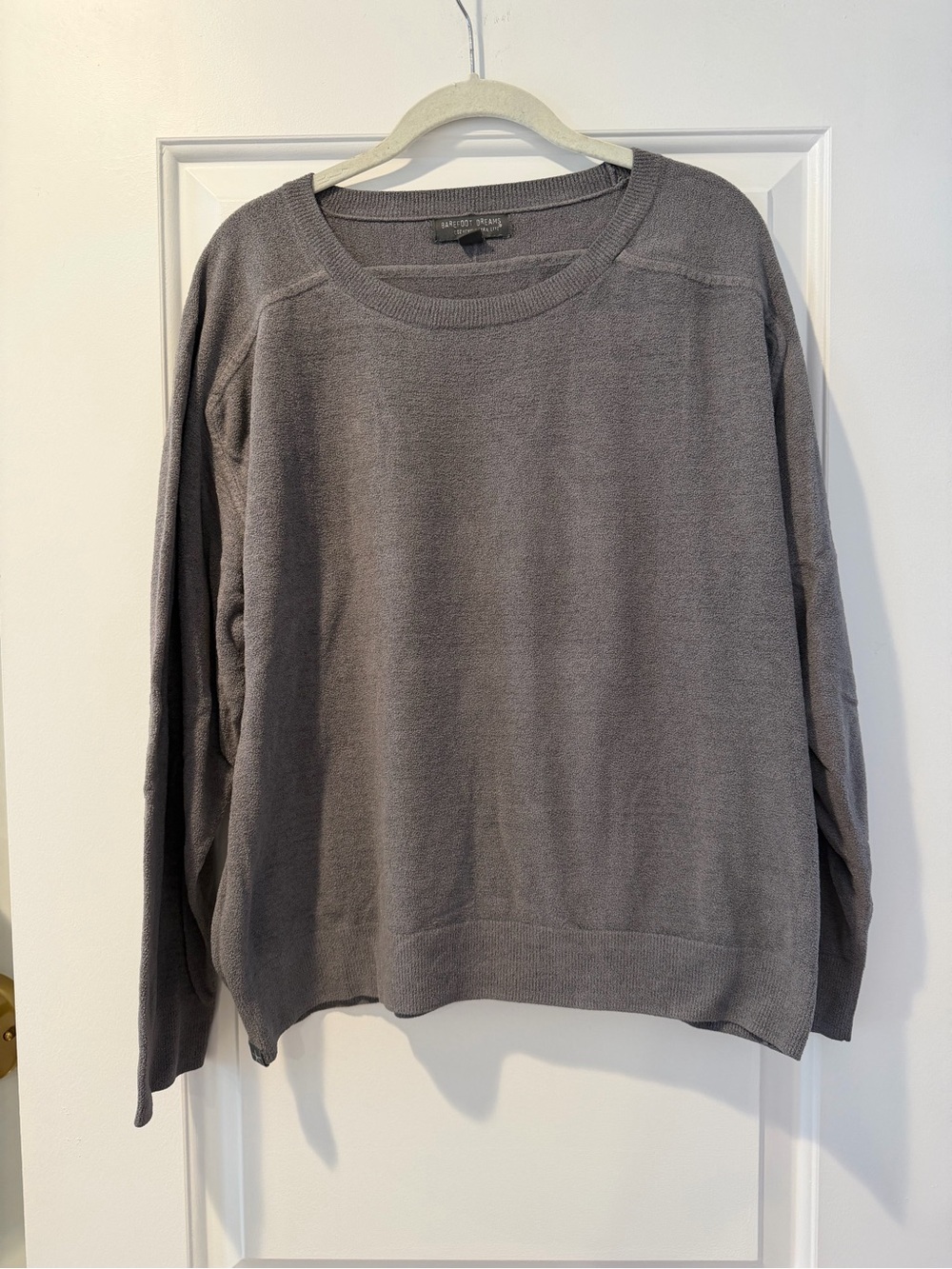 Barefoot Dreams CozyChic Gray Crewneck Pullover - size XL